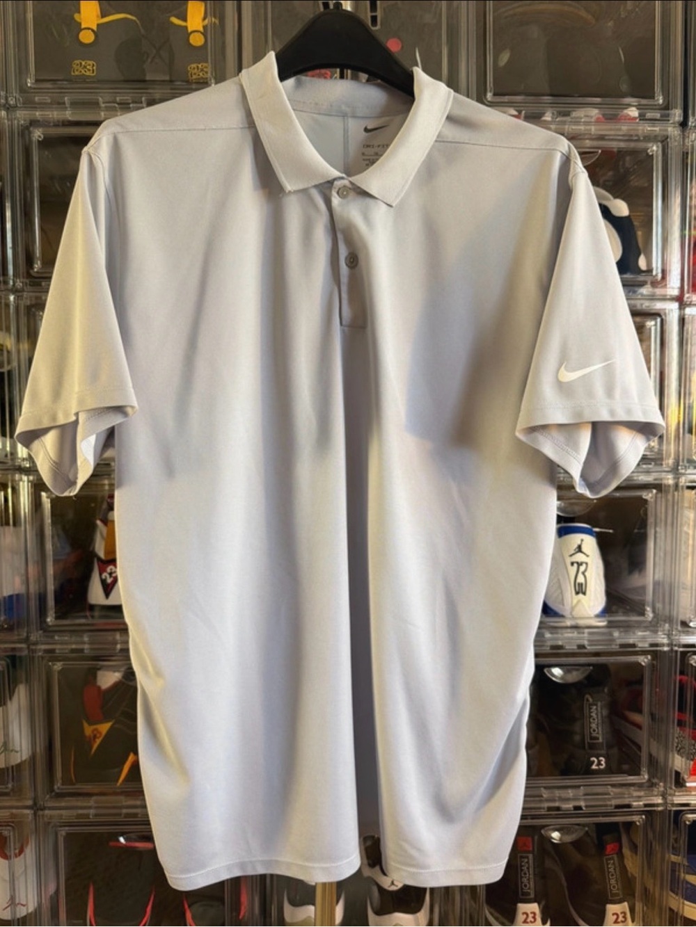 Nike Men’s Light Grey Dri-FIT Polo